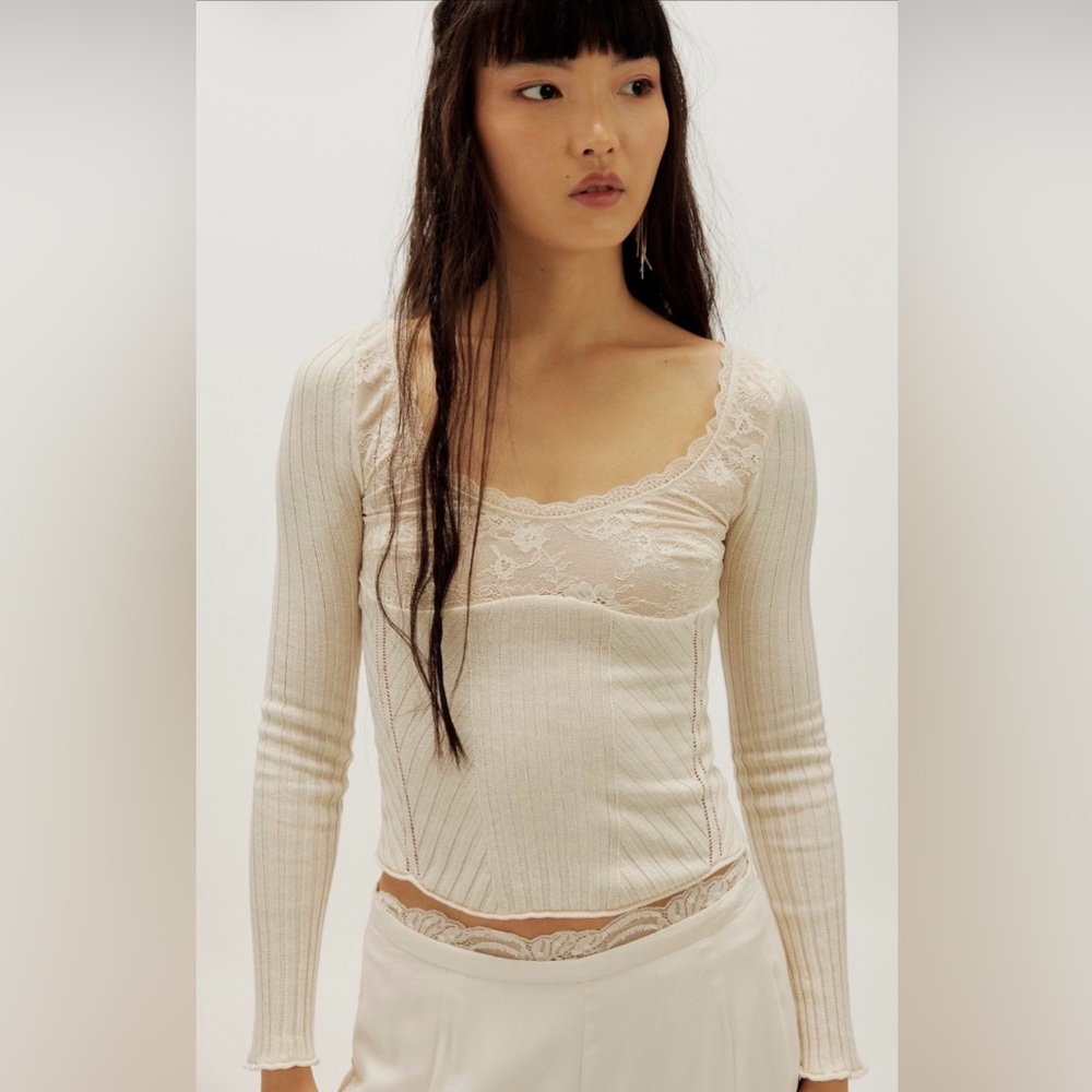 Free People| ‘By The Way’ Pointelle Long Sleeve